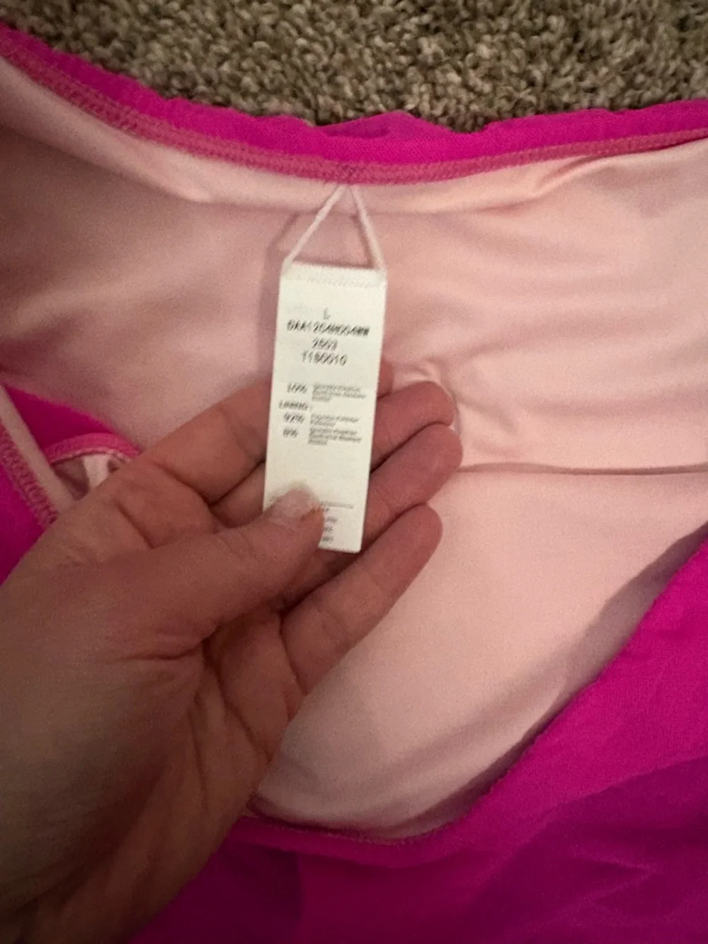 Cupshe Hot Pink One-Shoulder Bikini Set - Picture 2 of 4